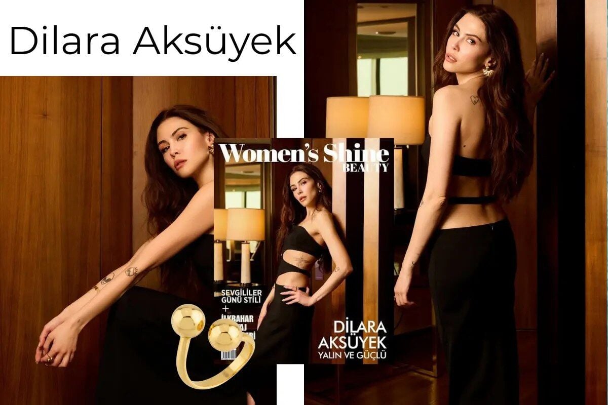 Dilara Aksüyek Women's Shine Magazin Linya Takıları