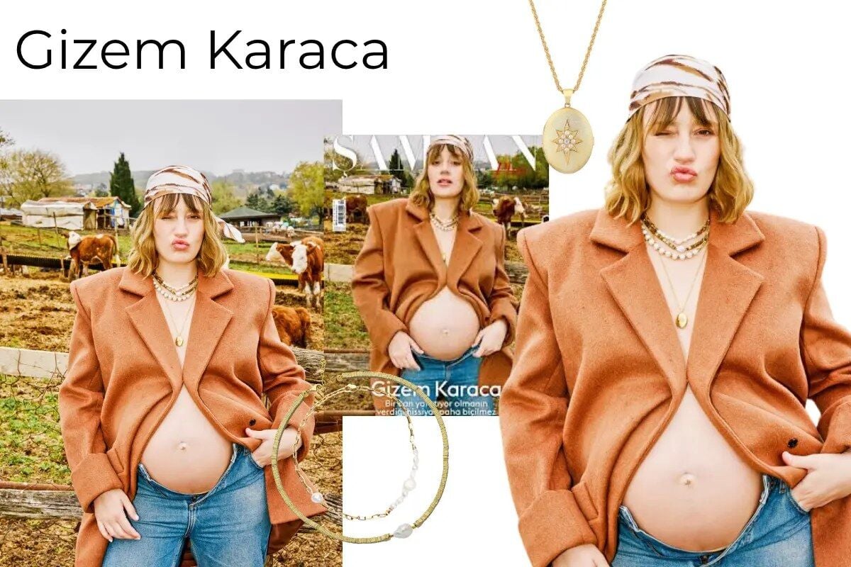 Gizem Karaca Şamdan Dergisi Çekimi Linya Takıları