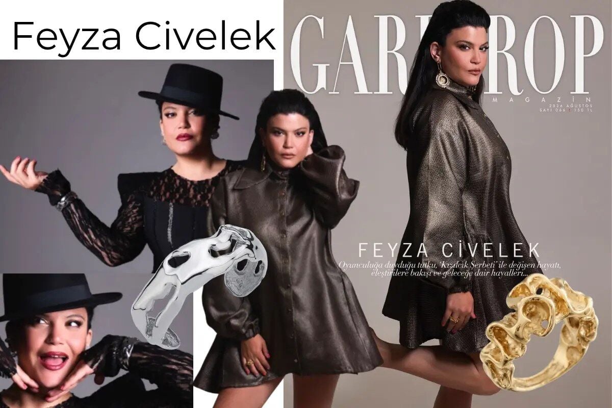 Feyza Civelek Gardırop Magazin Çekimi Linya Takıları