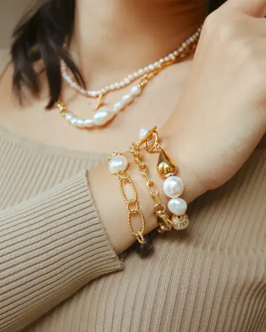 Leny Box Zincir Bileklik model üzerinde, 925 ayar gümüş, 13.78 gr